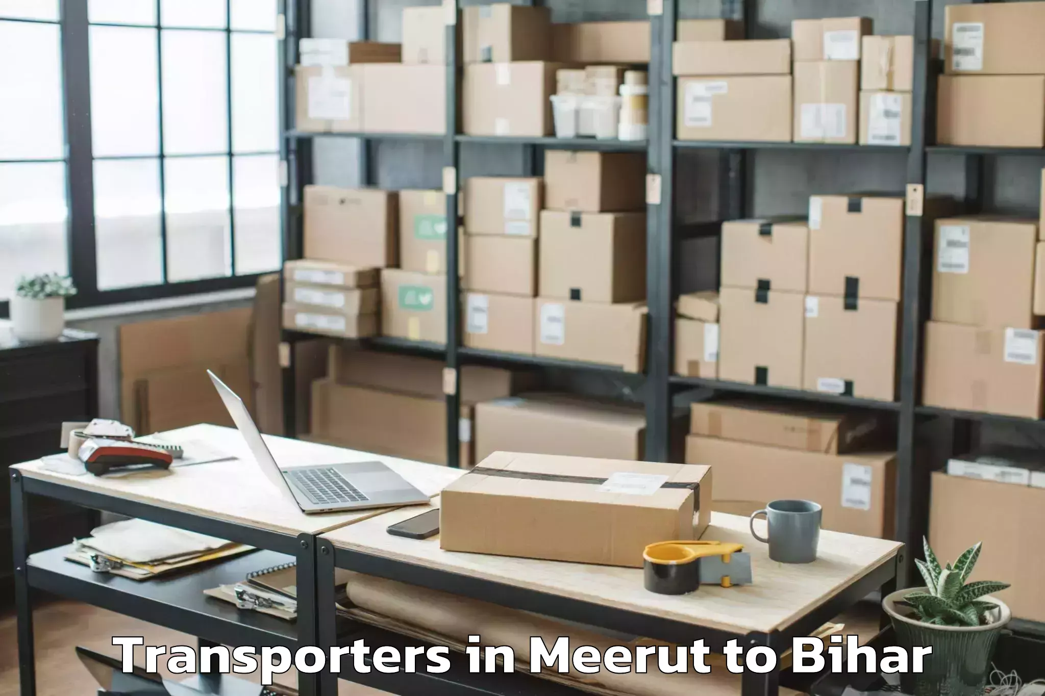 Affordable Meerut to Teghra Transporters